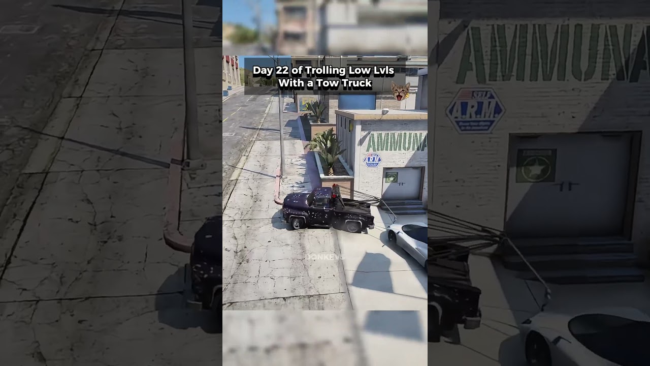 Day 22 of trolling low lvls with a tow truck in GTA 5 #shorts #gta #gtaviral