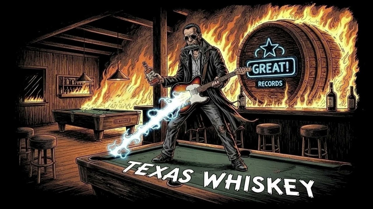 Texas Whiskey (Fast Roadhouse Groove - Electric Blues Jam)  ROADHOUSE BLUES (Great! Records)