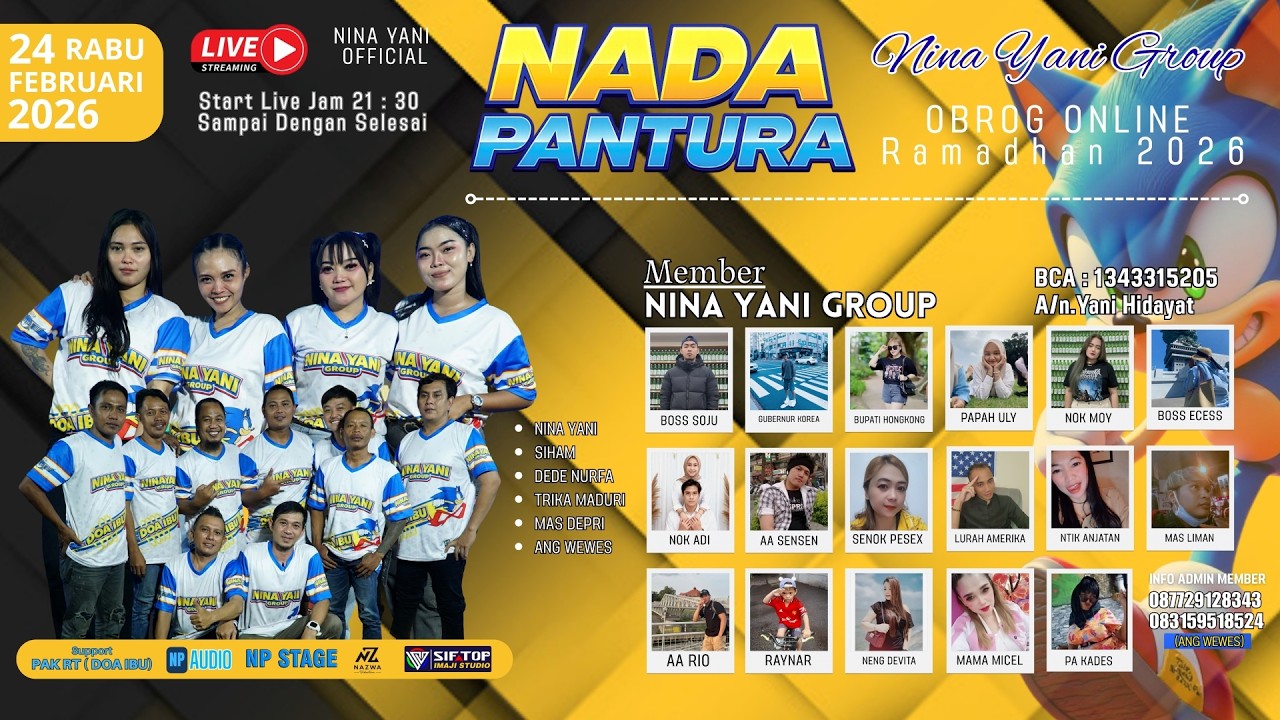 LIVE NGOBROG & REQUEST ONLINE | NADA PANTURA - NINA YANI GROUP | SELASA 24 FEB 2026