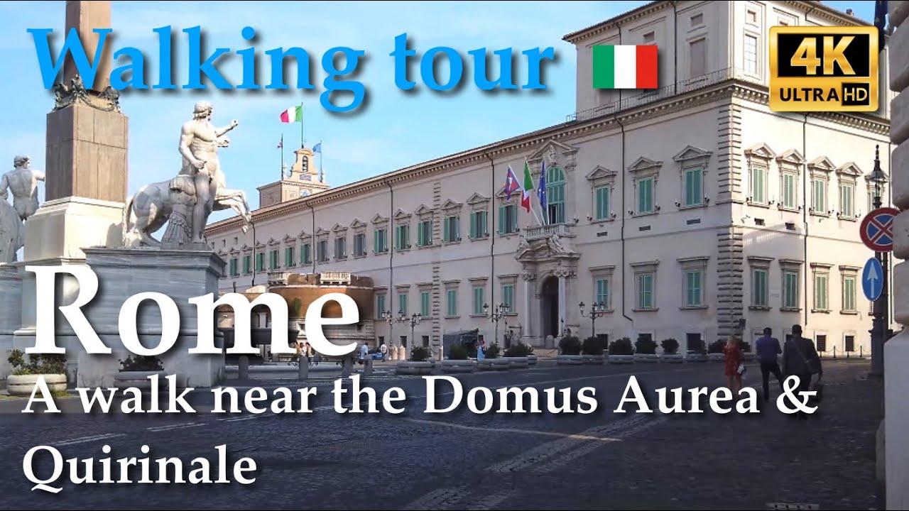 Rome, Italy【Walking Tour】Domus Aurea | Quirinale / R.I - 4k