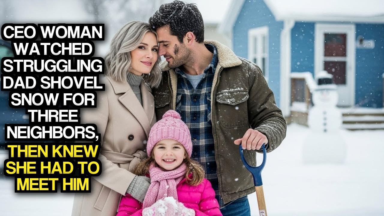 CEO Woman Watched Struggling Dad Shovel Snow For Three Neighbors, Then Knew She Had To Meet Him