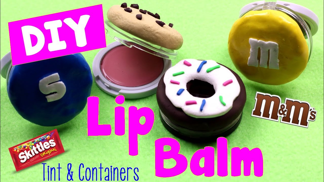DIY Crafts How To Make Lip Balm Containers & Tint Lip Gloss (Sweet Treats Candy Cookies Donuts)
