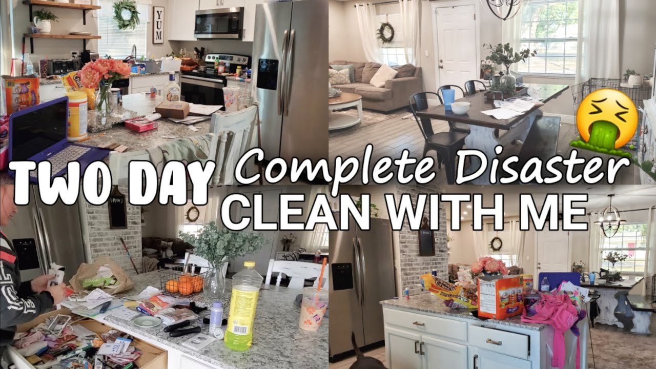 MESSY HOUSE CLEAN WITH ME | TWO DAY CLEANING MOTIVATION | EXTREME CLEAN WITH ME