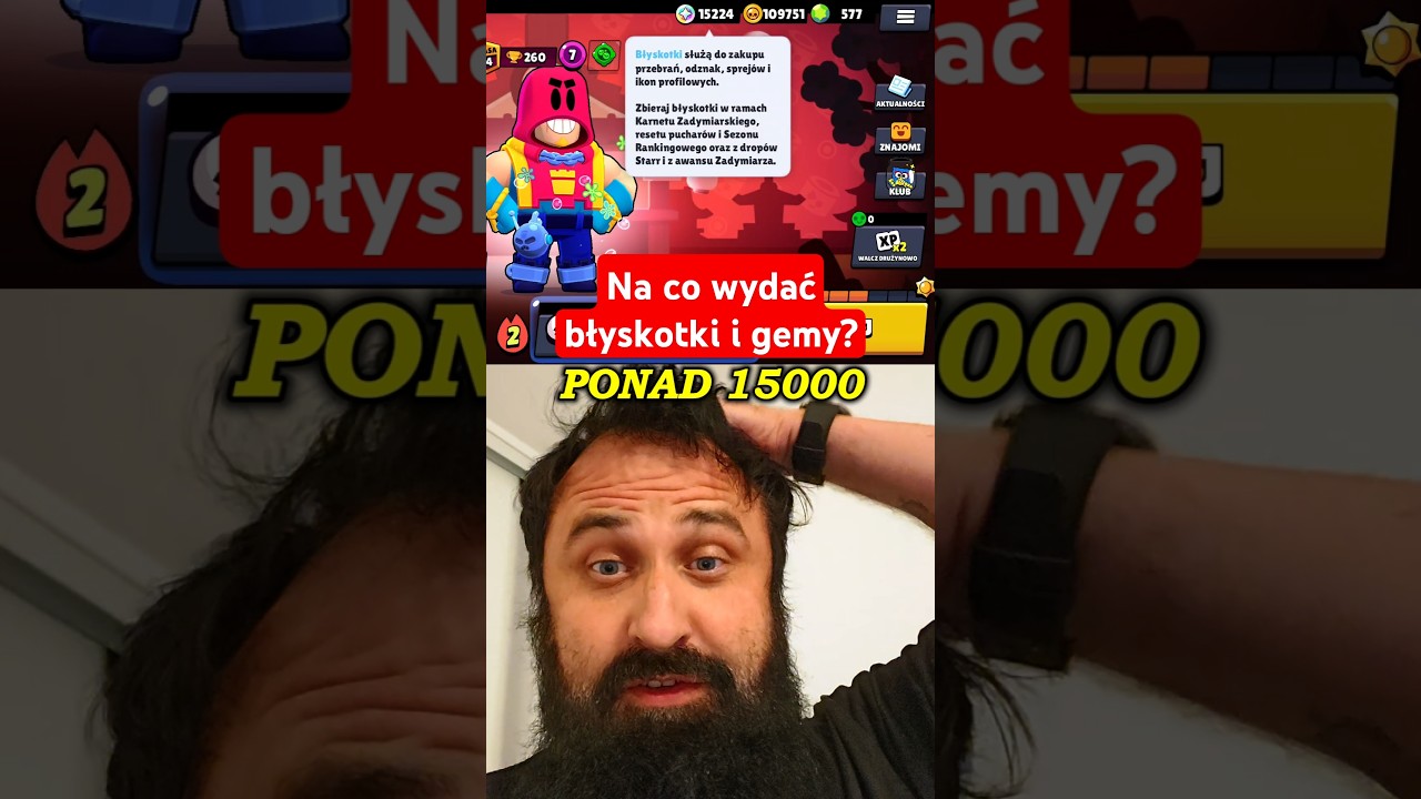 Na co wydać BŁYSKOTKI/GEMY w BRAWL STARS? Kto podpowie? #brawlstarspolska #brawlstarsshorts #shorts