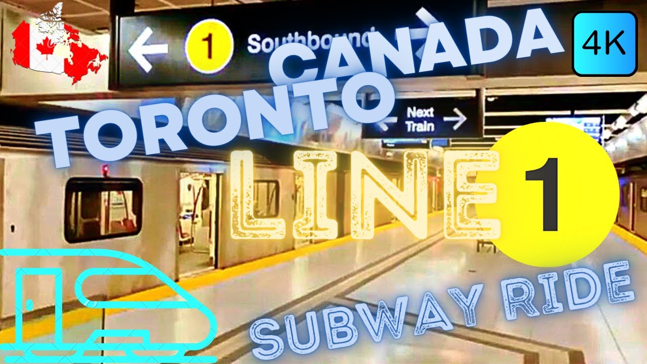 TORONTO, CANADA 🇨🇦 – LINE 1, TTC RIDE FROM VAUGHAN METROPOLITAN CENTRE TO FINCH – 4K SUBWAY RIDE