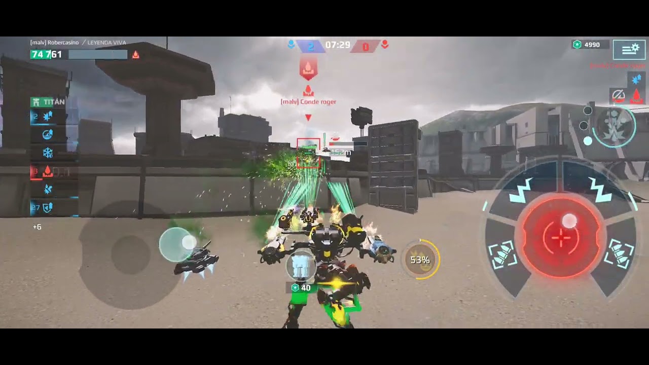 #warrobots vs con brillitos.. el rex se lucio