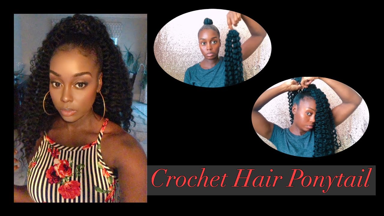 BOMBSHELL PONYTAIL using Crochet Hair/ HOW-TO Ponytail /Easy Hairstyle