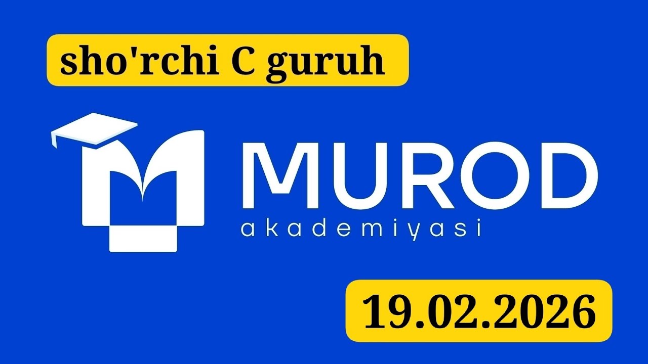 SHO'RCHI C GURUH. YOSH IQTIDOR EGALARI 1-QISM 16-MAVZU. 