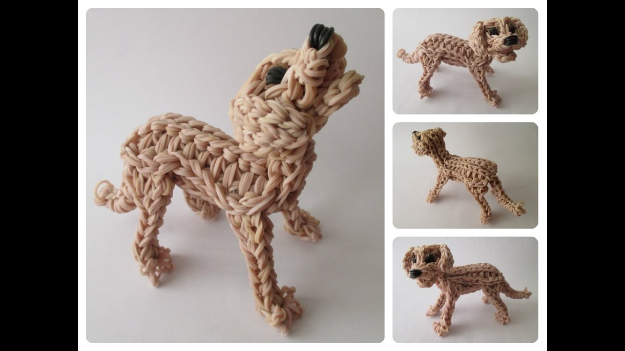 DIY Rainbow Loom labrador - golden retriever - ZUMA puppy Part 1/2 Loombicious