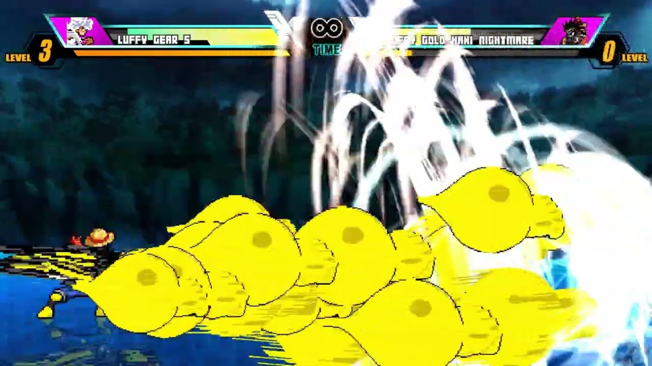 Gold Luffy   VS  Luffy    |   Epic One Piece Battles   |   Mugen Fights