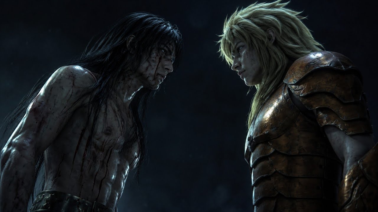 Shiryu vs Hyoga (Cavaleiros do Zodíaco): A batalha dos deuses #cavaleirosdozodiaco #saintseiya #ia 