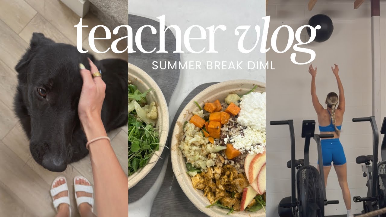 TEACHER VLOG | summer break routines, comparison struggles, new nails & more!