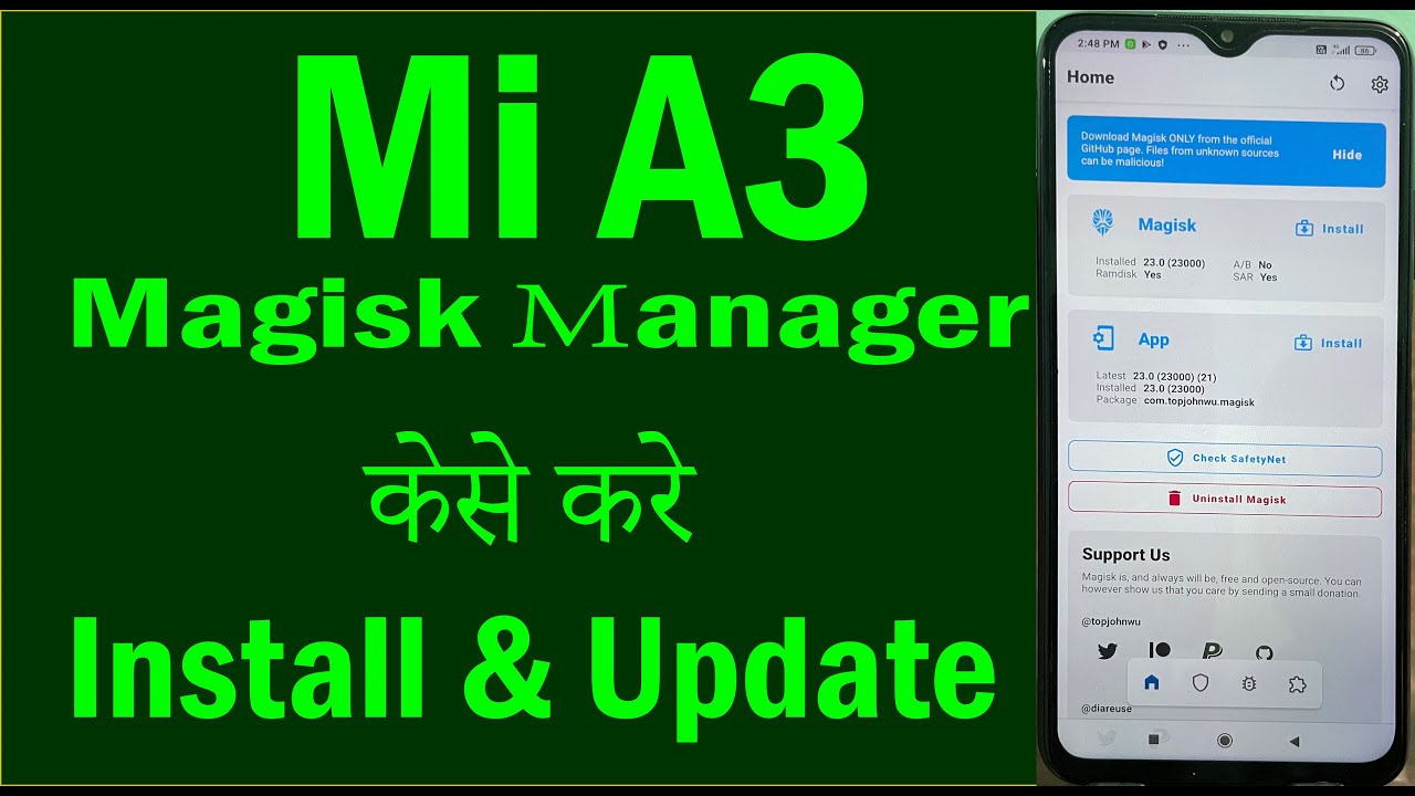 Magisk Manager Install & Update MI A3 | How to install magisk manager mi a3 | how to root mi a3 |