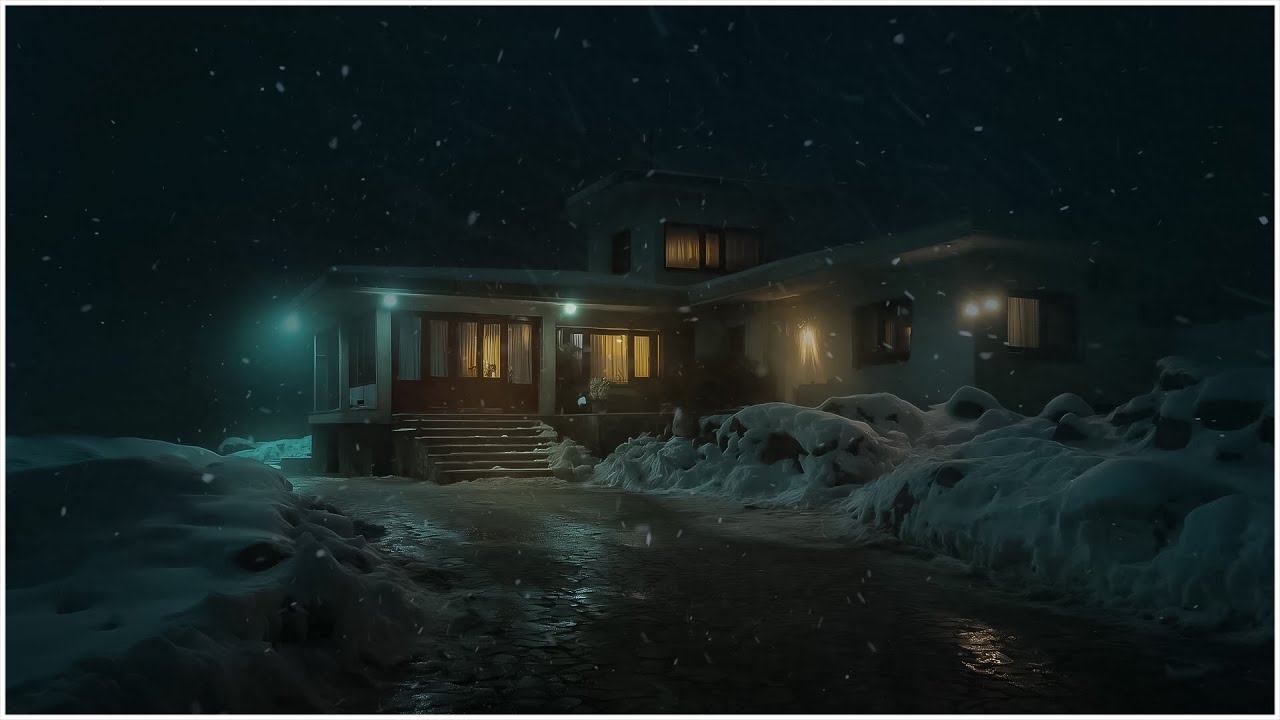 Relentless Snow and Wind Hit a Lonely Home┇Deep Sleep Ambience