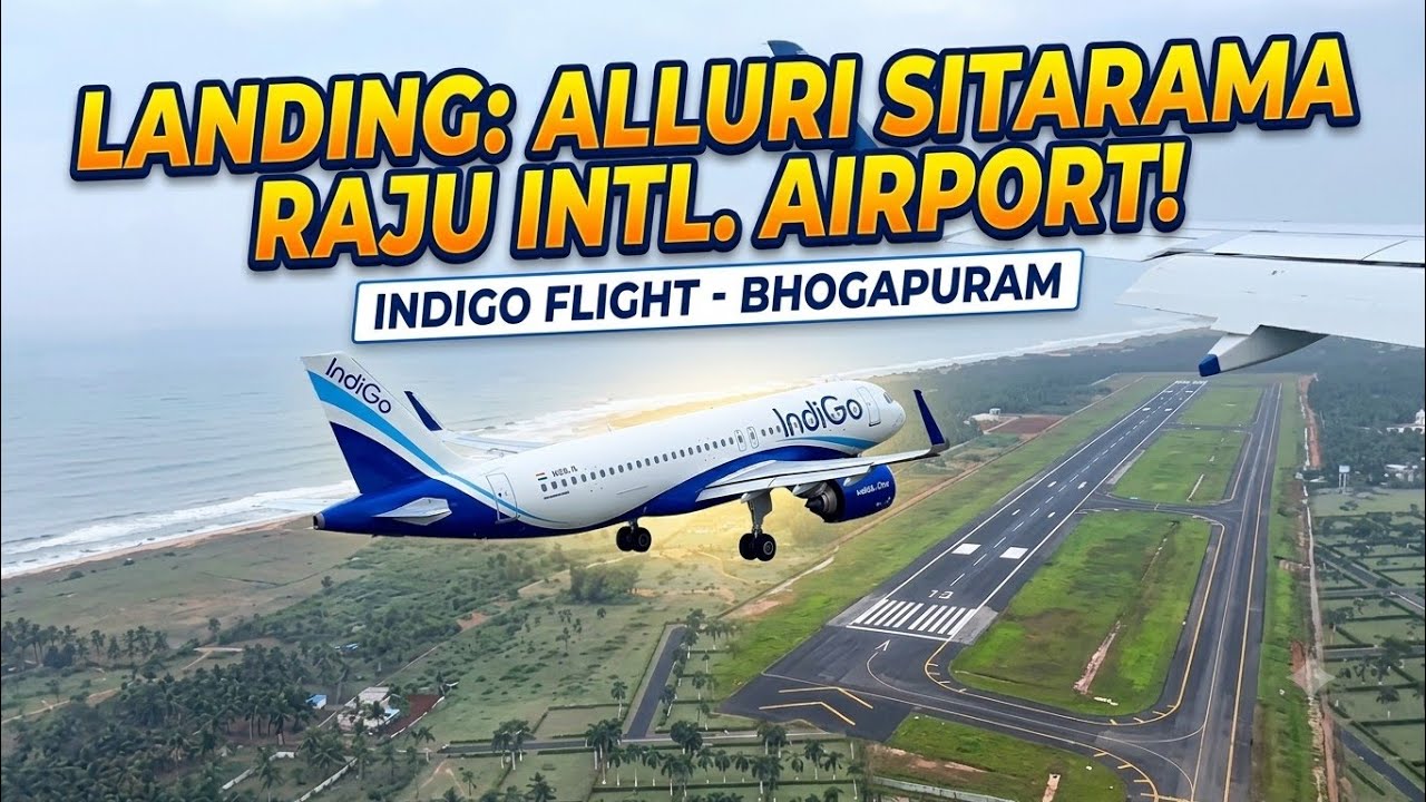 🌊✈️ IndiGo Flight Landing | New Gateway to Visakhapatnam | Andhra Pradesh🛬ASR International airport 