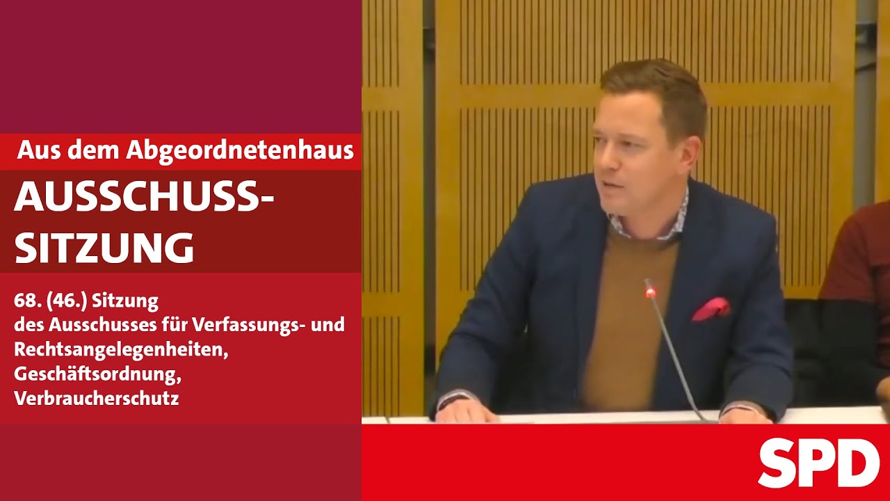 Ausschuss für Verfassungs- und Rechtsangelegenheiten, Geschäftsordnung, Verbraucherschutz - Nr. 68