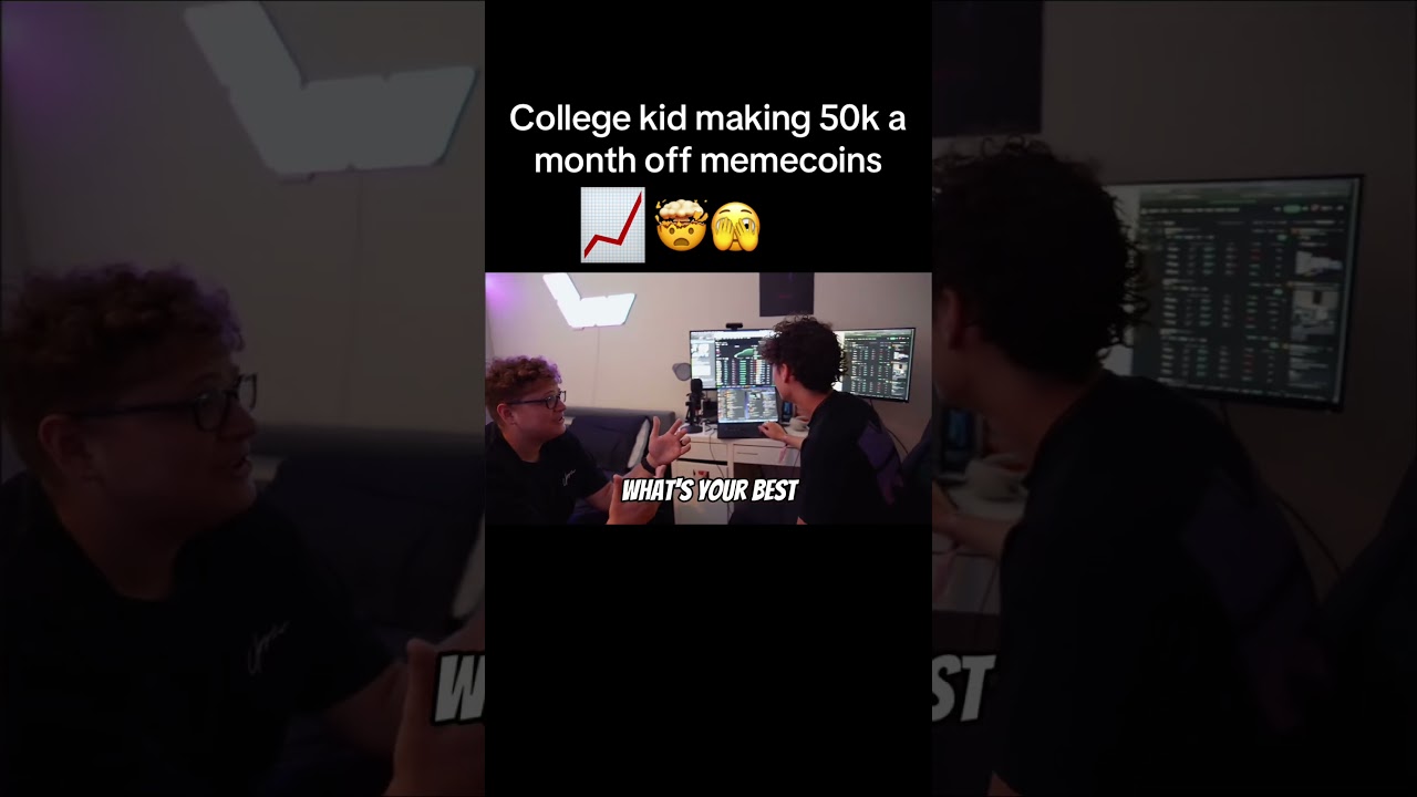 @OrangieWEB3 interviews a kid making 50k a month. #millionaire #trading #orangie #memecoins