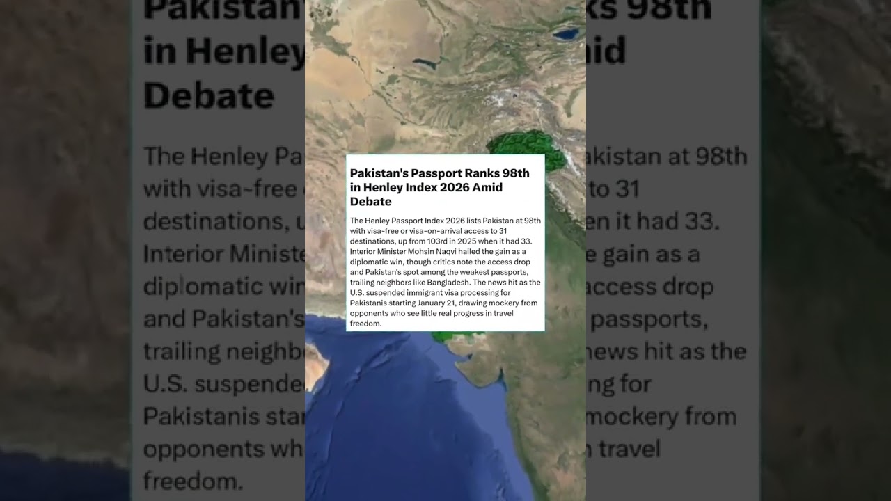 Pakistan Passport Ranking in 2026 