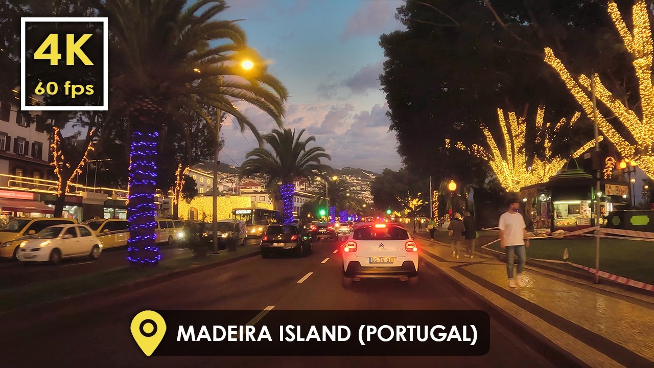 Фуншал, столица Мадейры, Португалия 🇵🇹 | Живописный тур на автомобиле в 4K