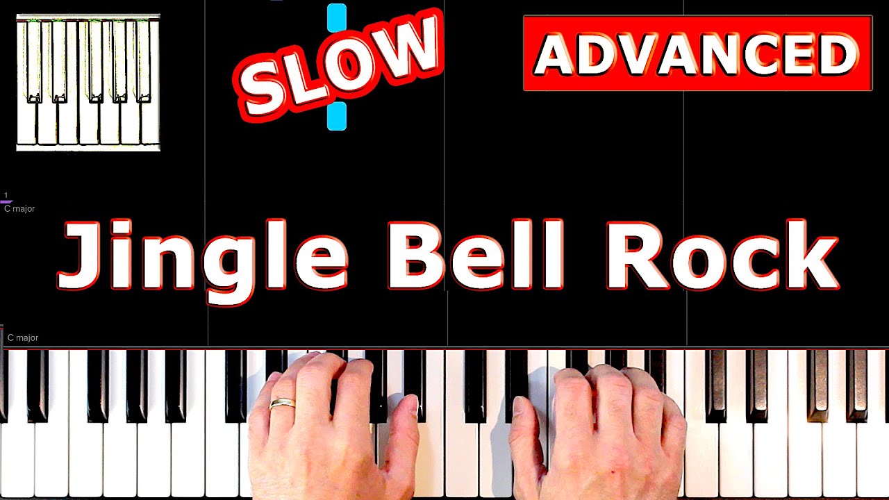 Jingle Bell Rock - SLOW Piano Tutorial