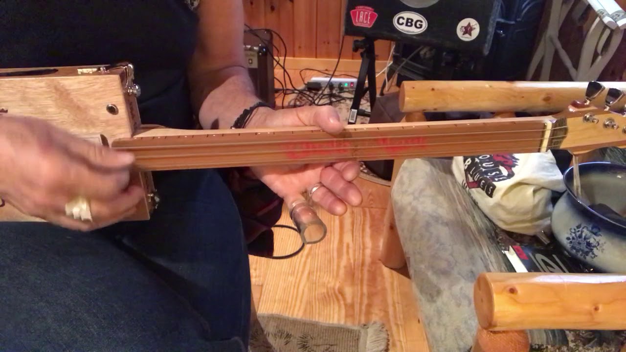 Little Wing Jimi Hendrix beginner  fretless lesson for 3 string Cigar Box Guitar