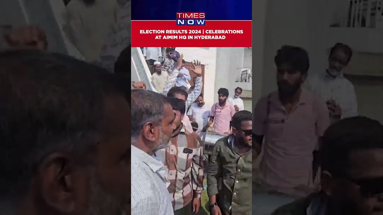 Lok Sabha Election Results: Massive Celebrations At AIMIM Headquarters In Hyderabad #shorts