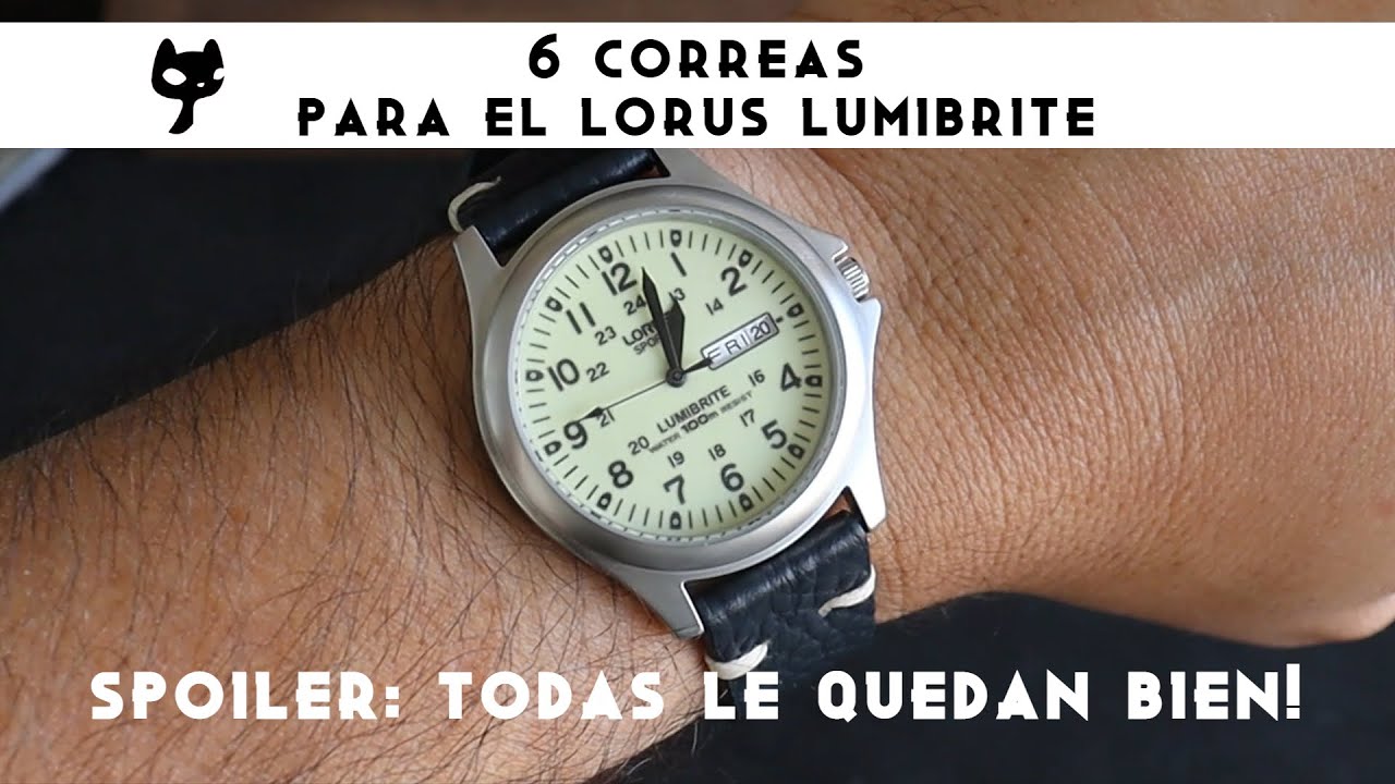 6 CORREAS de calidad para el LORUS LUMIBRITE! RXF41AX7