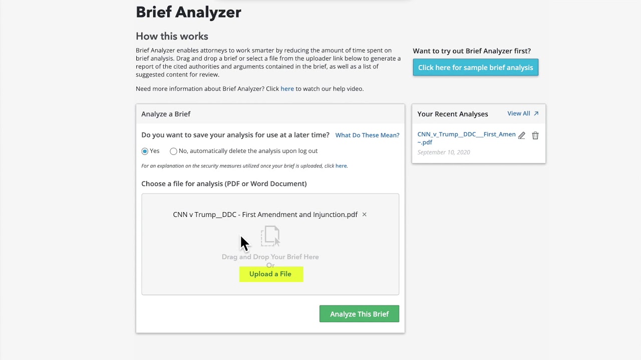 Brief Analyzer Part I