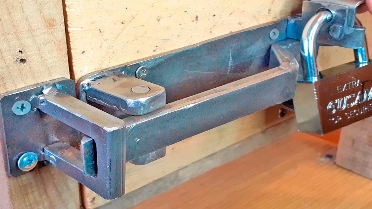 АВТОМАТИЧЕСКИЙ ЗАМОК ЗАЩЕЛКА ИЛИ ЧТО ПОЛУЧИЛОСЬ ИЗ РЖАВЫХ ЖЕЛЕЗОКAUTOMATIC LOCK MADE OF RUSTY IRON