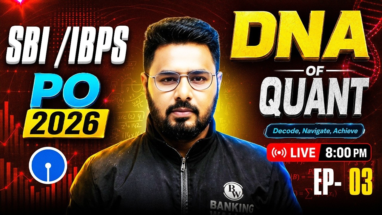 IBPS / SBI PO 2026 | DNA of Quant -3 | Quant Mock Test | Quant for Bank Exams | by Sumit Sir