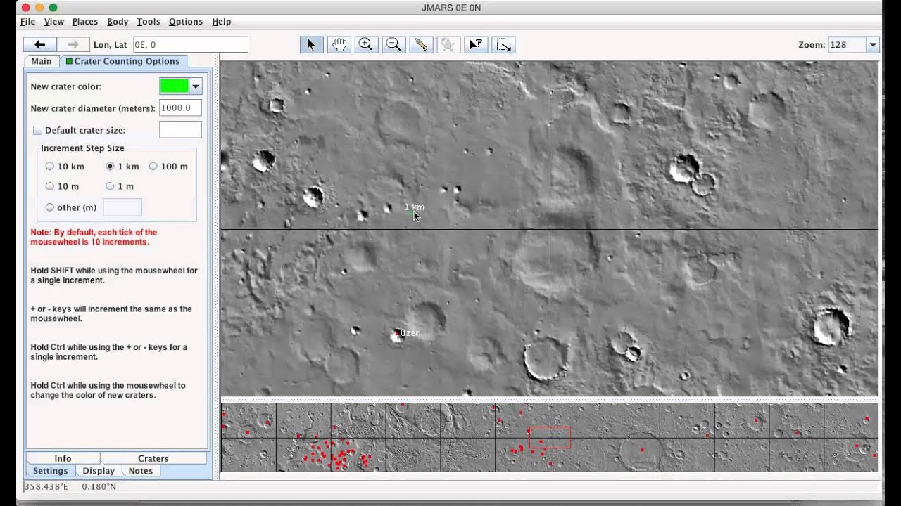 Overview of JMARS crater counting lab