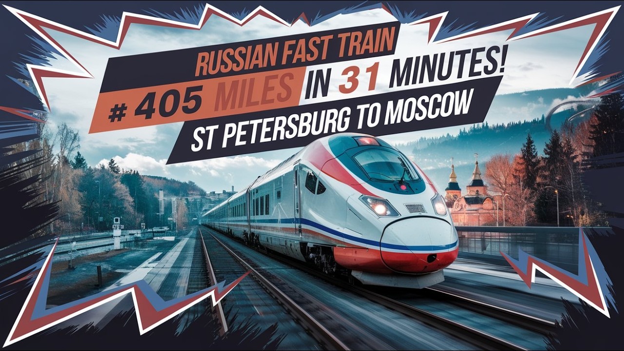 Russian Fast Train - 405 miles in 31 minutes! St Petersburg to Moscow