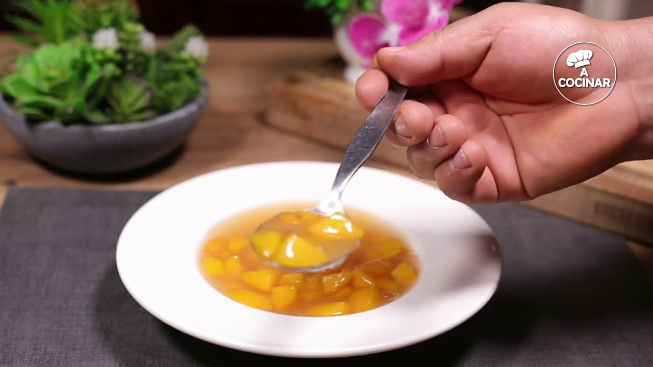 Mazamorra de durazno receta fácil y rápido | A cocinar.
