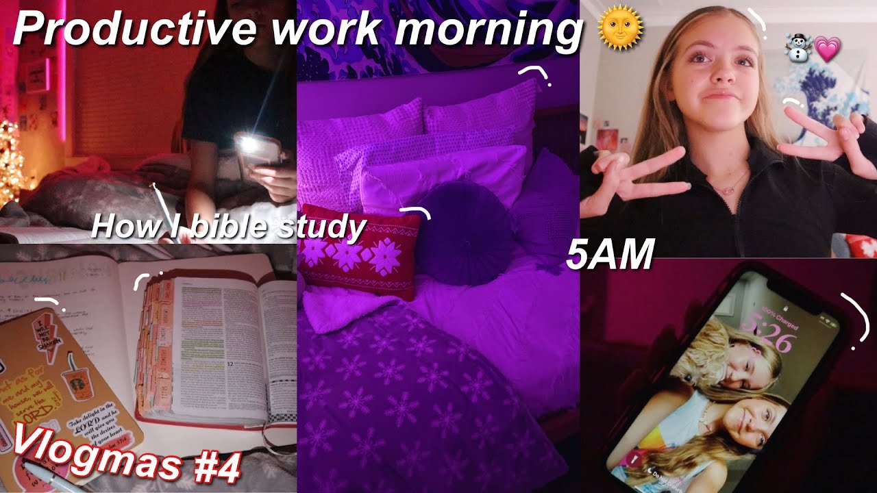 5AM productive *work* morning in my life ☃️🦌  // Vlogmas #4