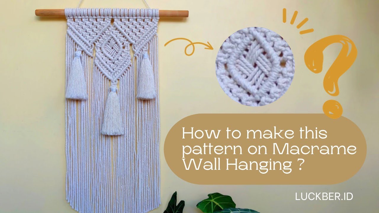 How to make Macrame Wall Hanging with Diamond Pattern