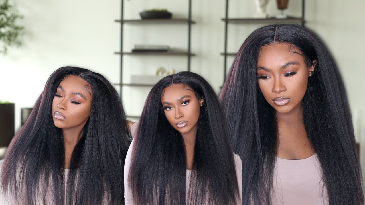 Beginner Friendly Kinky Straight 5x5 HD Invisible Lace Closure Wig Install|Nadula hair