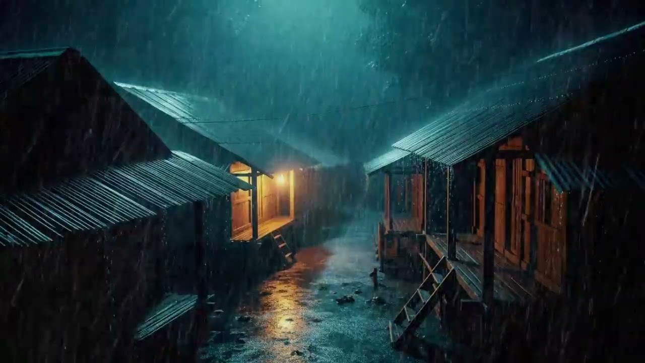 No Ads Rain Sounds for Sleeping – Tin Roof Rain ASMR to Stop Overthinking and Sleep Fast