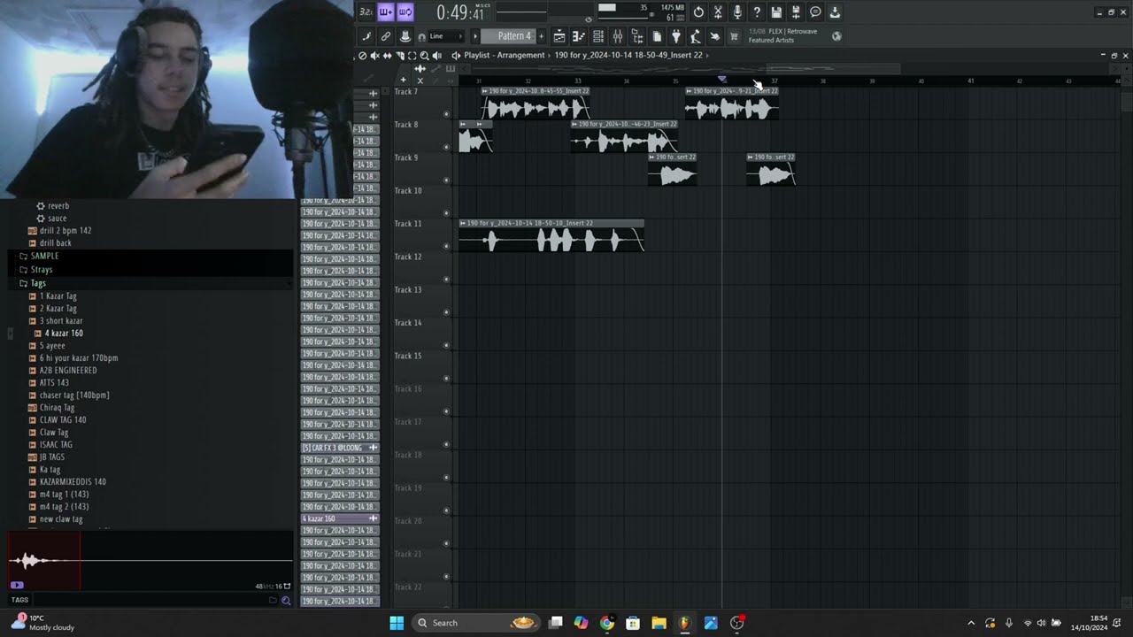 KAZAR MAKES A SONG FROM SCRATCH (SHOWS SCREEN)