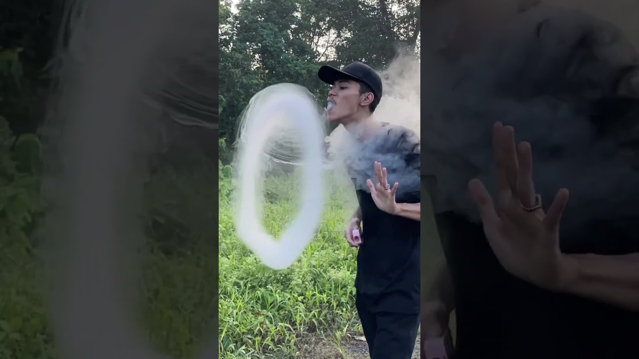 Outdoor vape tricks | Biggest vape ring | #vape #vapetricks