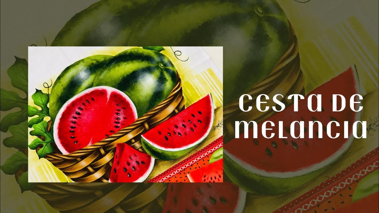 Como pintar cesta de melancia | aula 10 apostila cestas de frutas