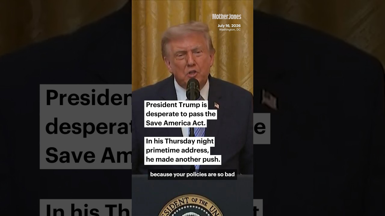 Trump pushes for the Save Act in unhinged primetime address