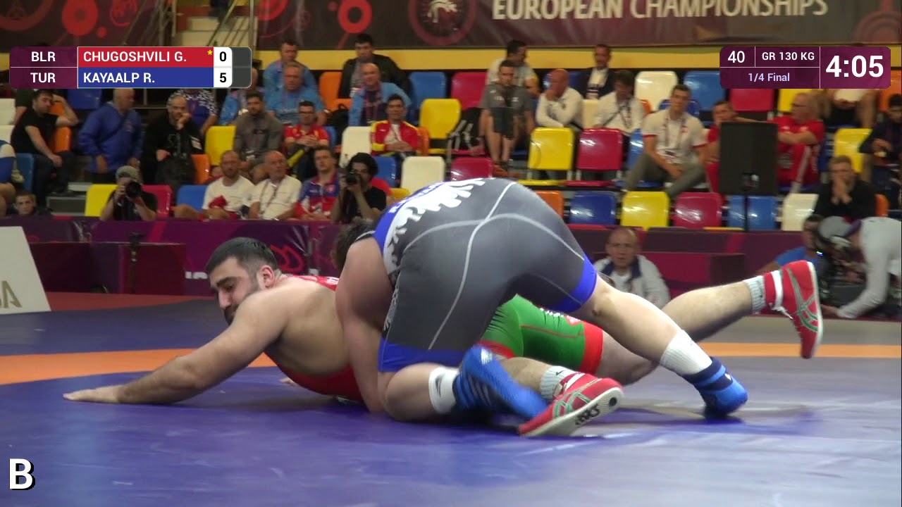 1/4 GR - 130 kg: G. CHUGOSHVILI (BLR) v. R. KAYAALP (TUR)