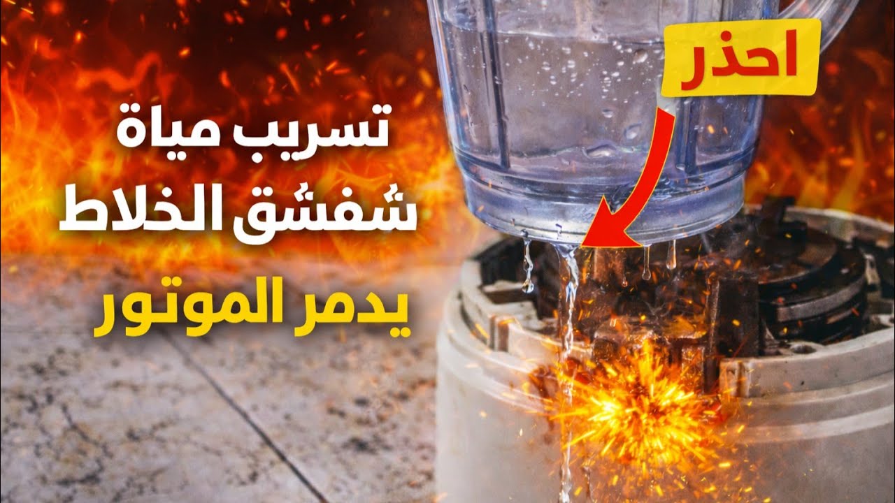 حل مشكلة شفشق خلاط الأكل بينقط مياه علي الموتور #هخليك_صنايعي_في_بيتك #شفشق_خلاط_الطعام