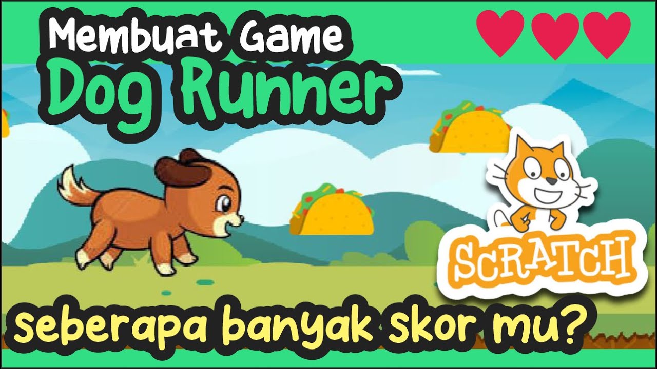 Membuat game dog endless runner menggunakan scratch | Tutorial scratch