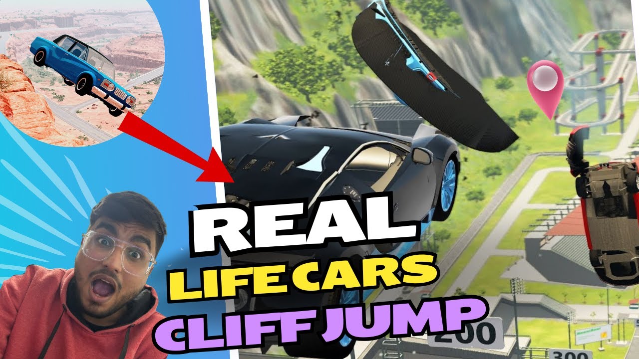 I MADE REAL LIFE CARS JUMP ON CLIFF | BEAM NG DRIVE