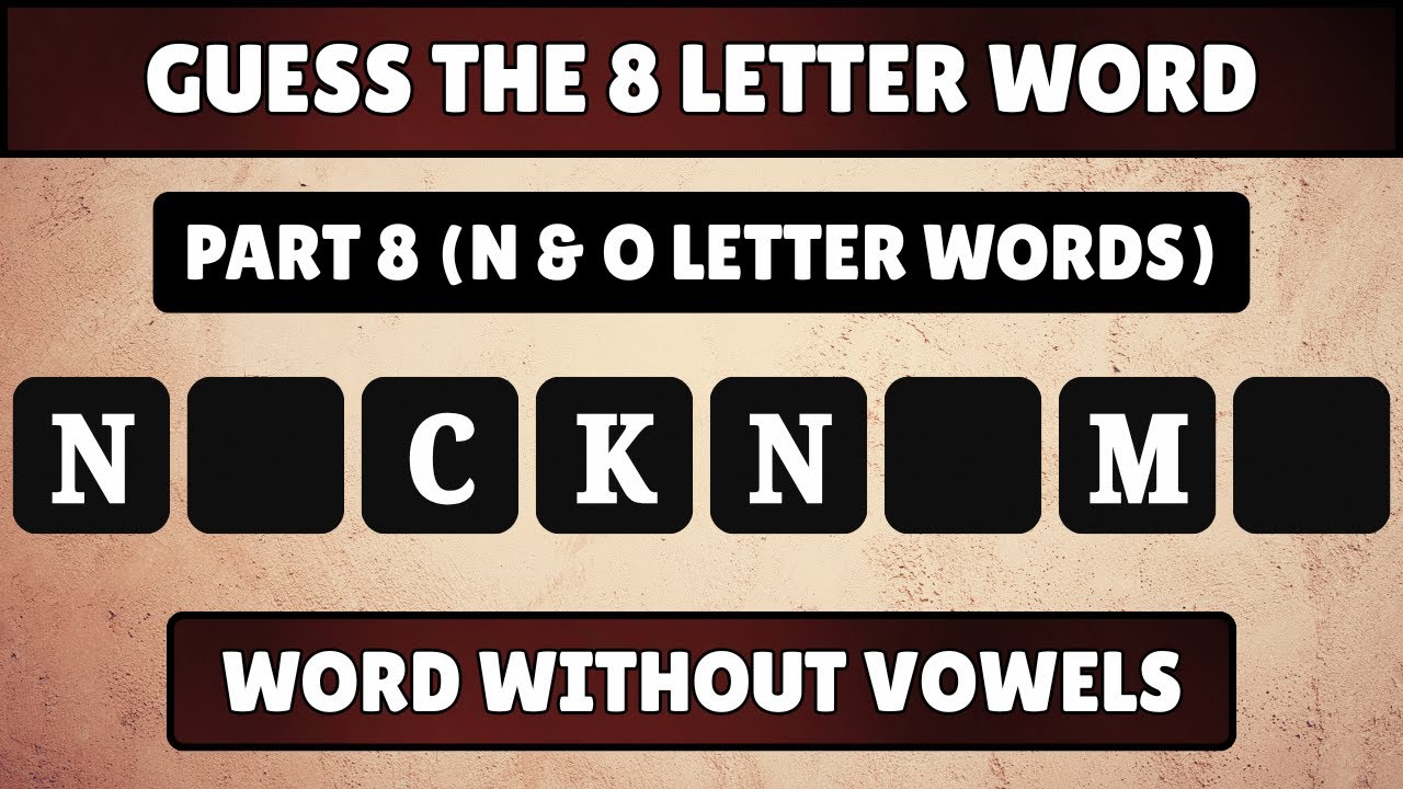 Guess the 8-Letter Word 🤔💥 Part 8 | Word Challenge