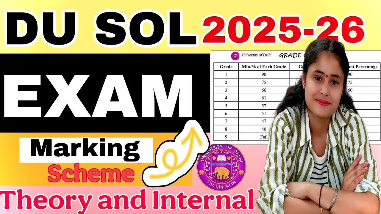 DU SOL : Exam Marking Scheme EXAM PATTERN  & PASSING CRITERIA EXPLAIN - ( VERY IMPORTANT)