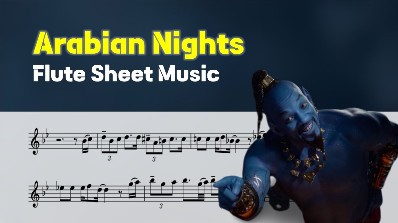 Disney Aladdin (디즈니 알라딘 OST) - ‘Arabian Nights’ Sheet 아라비안나이트 악보 / Flute Cover / 플룻 바이올린 색소폰 클라리넷 연주