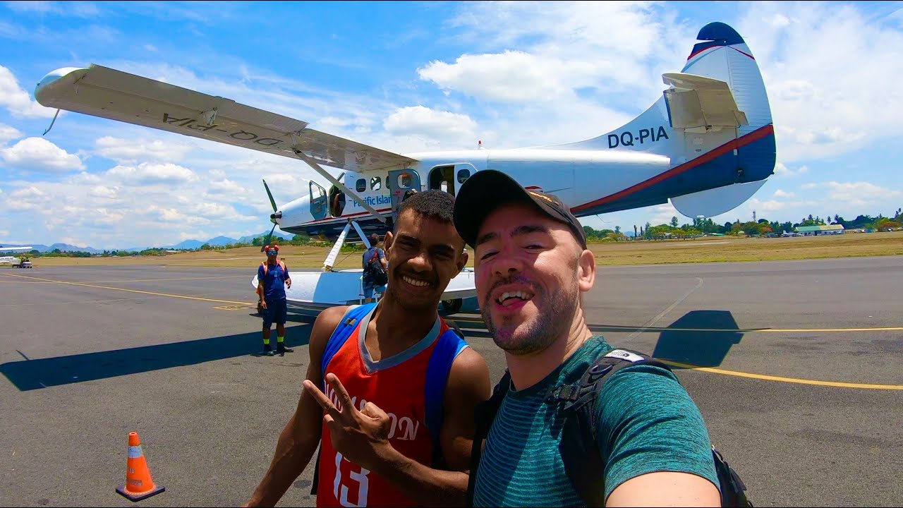 THE MOST BEAUTIFUL FLIGHT ON EARTH | HIS 1st FLIGHT | FIJI | Yasawa Islands
