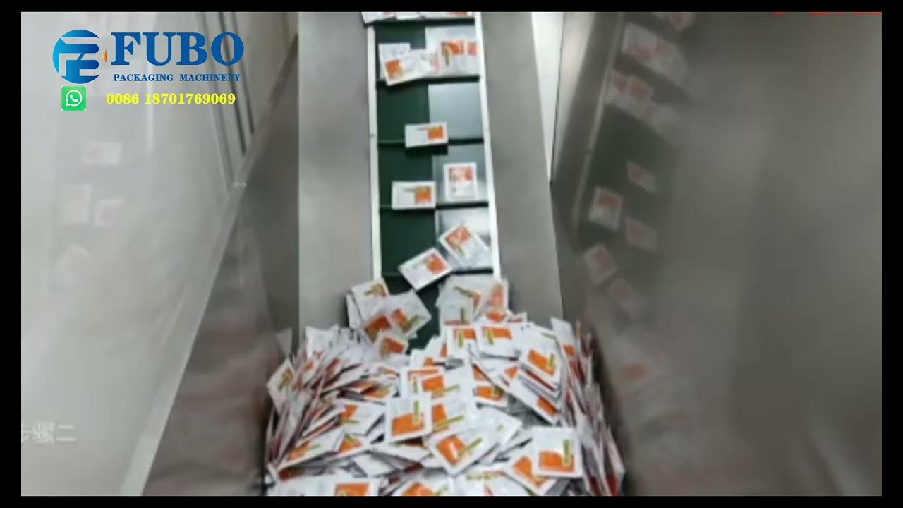 How to sorting and counting sachets & filling sachets into boxes automatically?